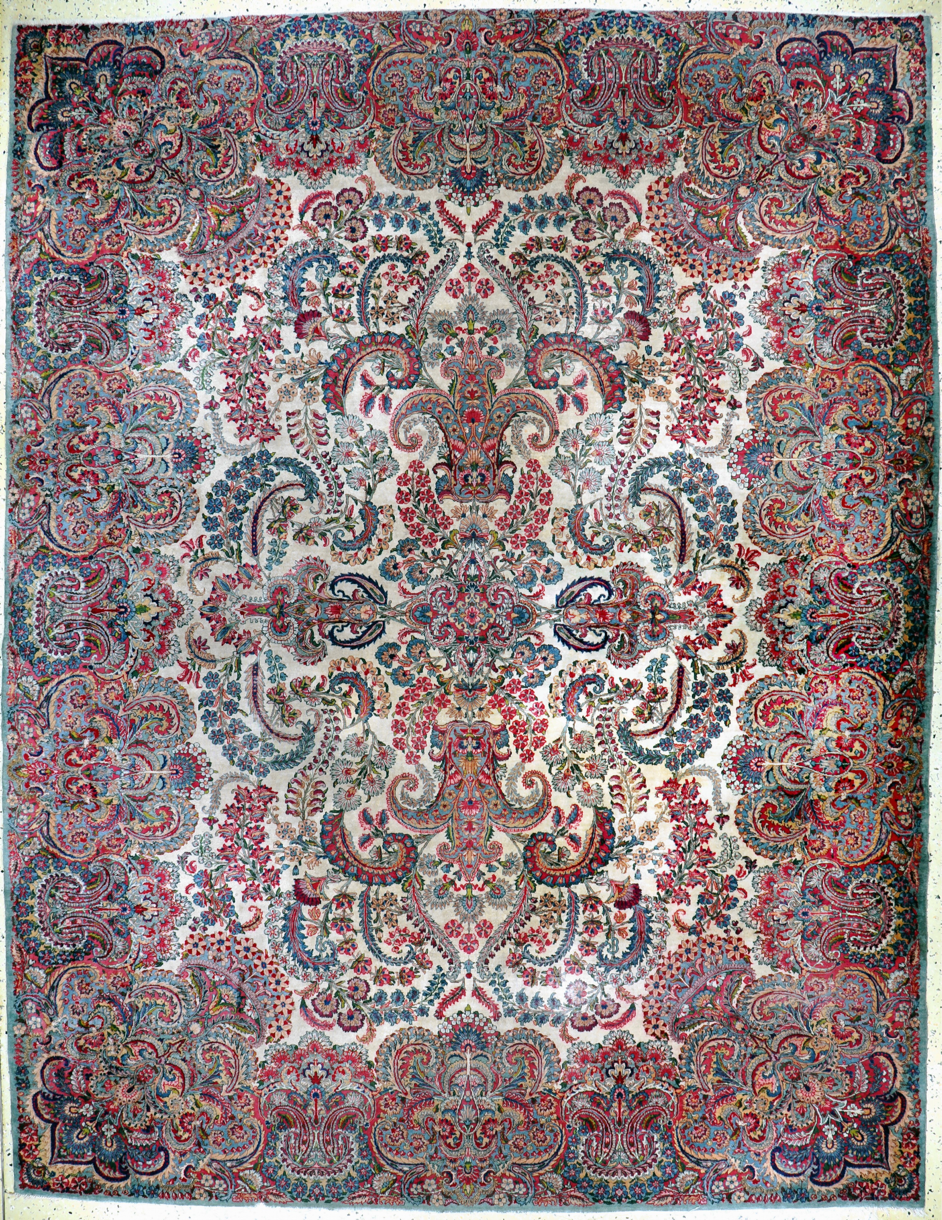 Image 27137642 - Kerman´Lawar´fein, Persien, Anfang 20.Jhd, Wolle auf Baumwolle, ca. 355 x 272 cm, EHZ: ...