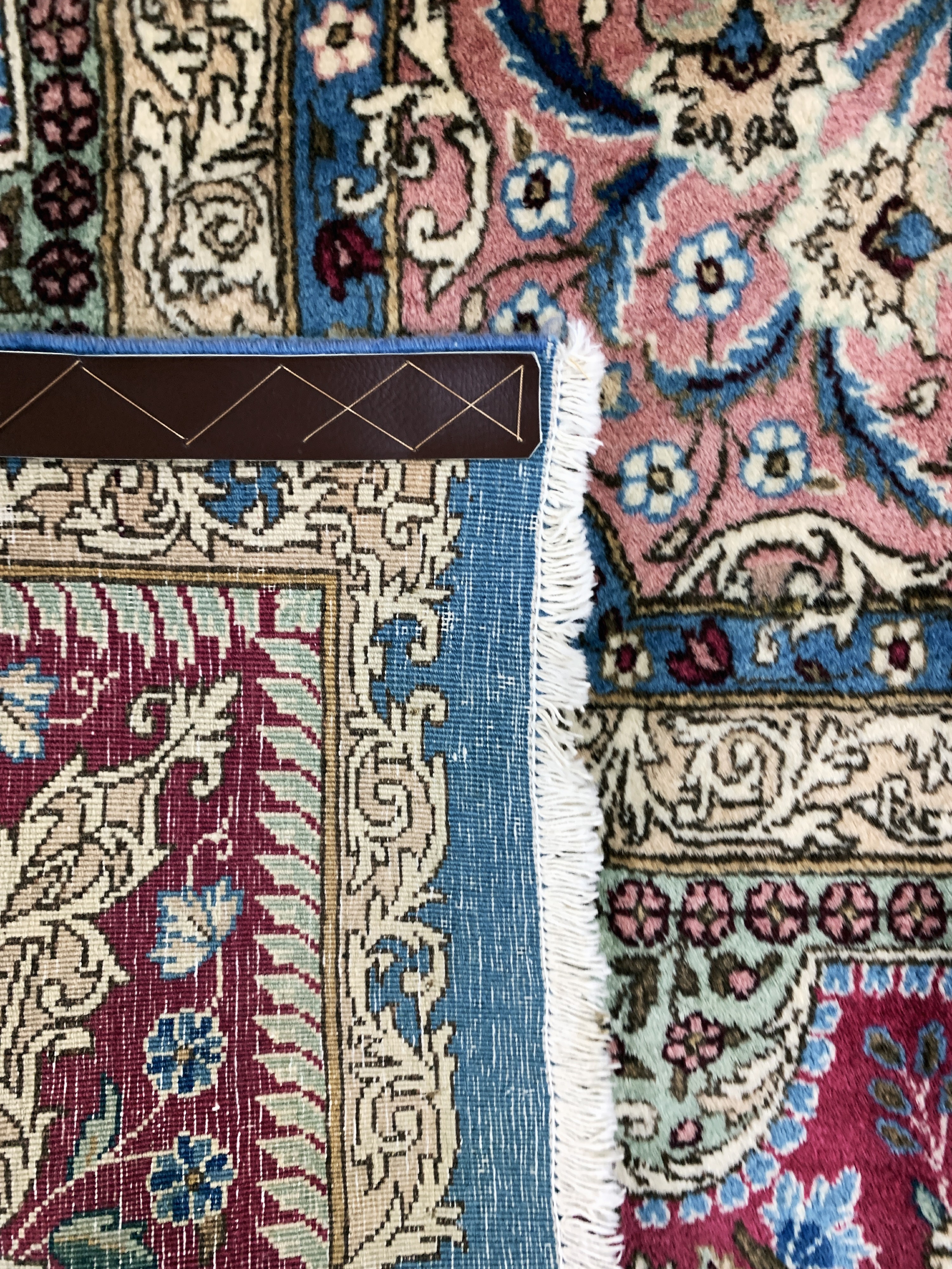 Detail f: Kerman fein, signiert, Persien, Ende 20.Jhd, Korkwolle auf Baumwolle, ca. 450 x 305cm, EHZ: 2