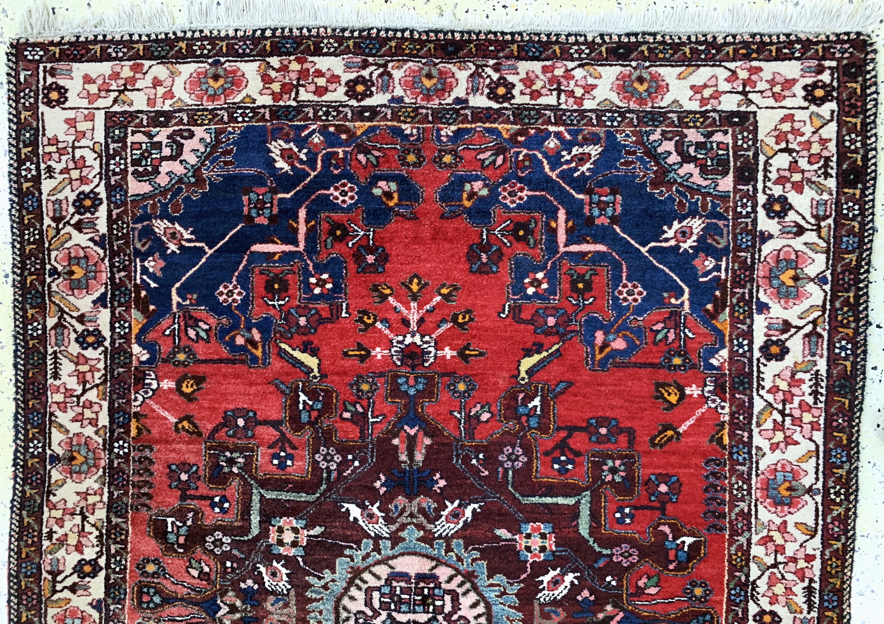 Detail a: Tafresch, Persien, Mitte 20.Jhd, Wolle auf Baumwolle, ca. 195 x 140 cm, EHZ: 2