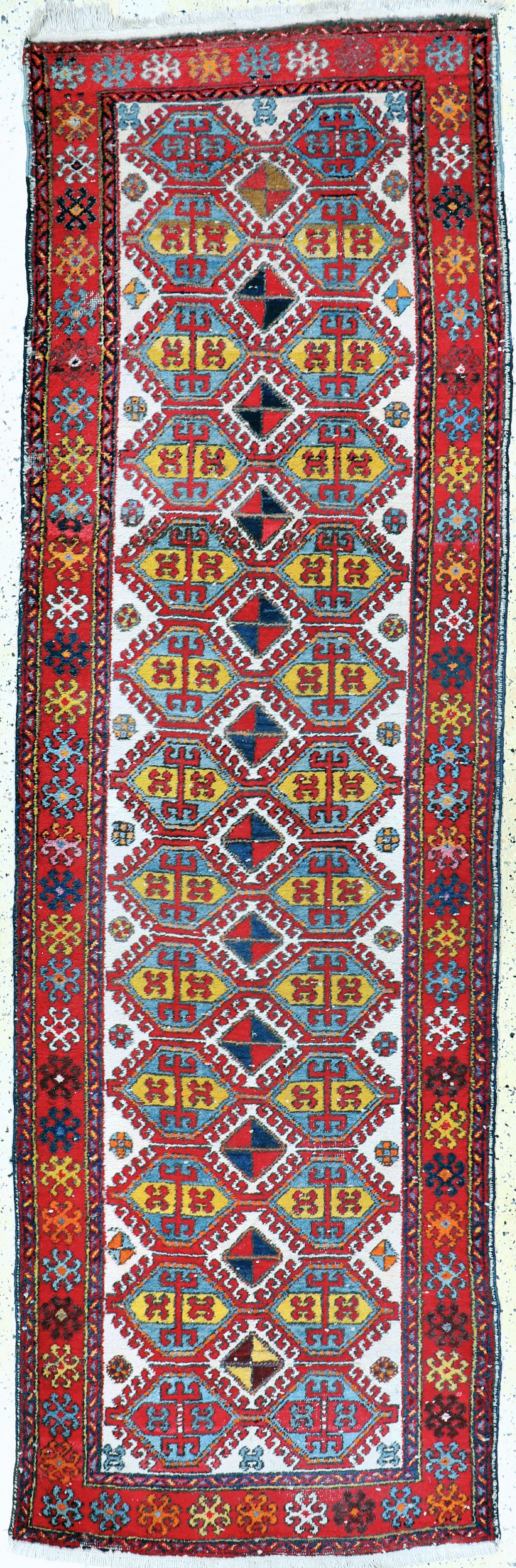 Image 27137673 - Meschgin alt, Persien, Anfang 20.Jhd, Wolleauf Baumwolle, ca. 300 x 96 cm, Mottenfraß, ...