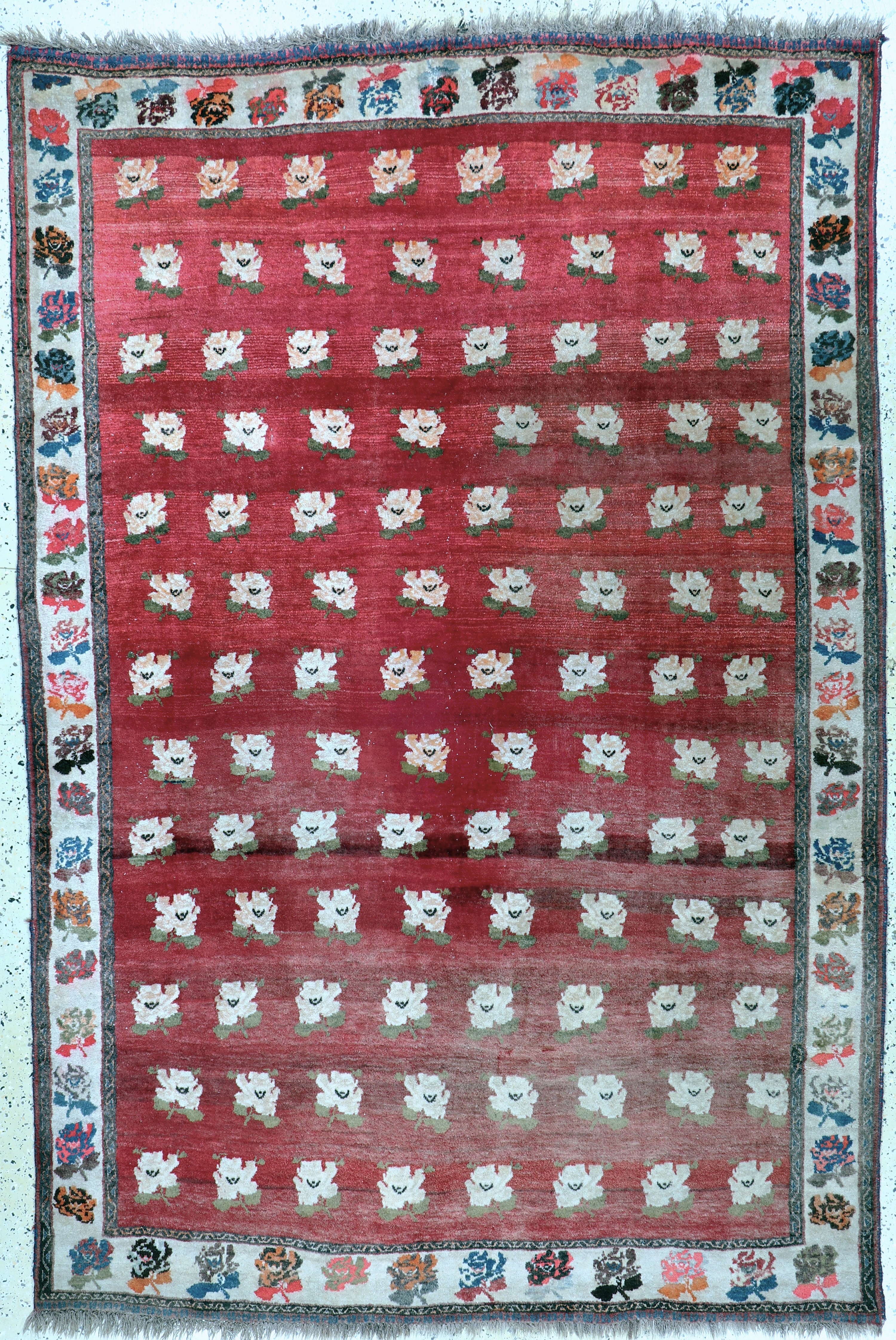 Image 27137691 - Ghaschgai alt, Persien, Mitte 20.Jhd, Wolleauf Wolle, ca. 265 x 177 cm, verblasst, EHZ: ...