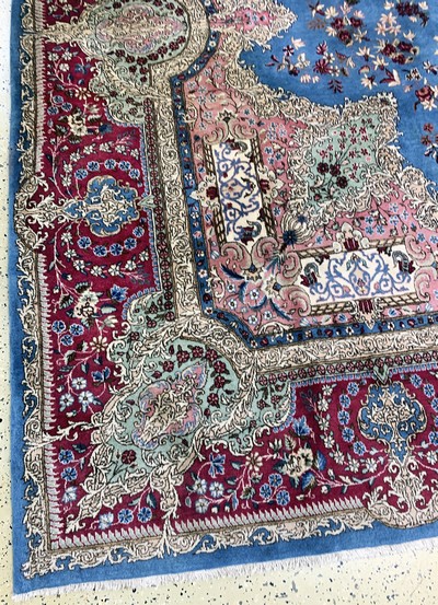 27137644b - Kerman fein, signiert, Persien, Ende 20.Jhd, Korkwolle auf Baumwolle, ca. 450 x 305cm, ...