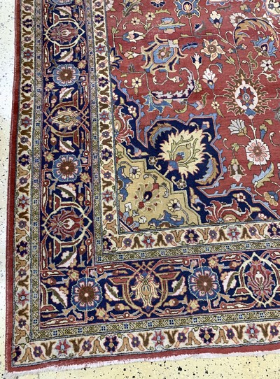 27137646b - Täbriz alt, Persien, Mitte 20.Jhd, Wolle auf Baumwolle, ca. 405 x 285 cm, EHZ: 3 ...