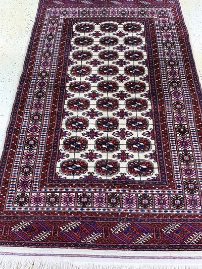 27137649c - Torkmen, Persien, Mitte 20.Jhd, Wolle auf Baumwolle, ca. 205 x 130 cm, EHZ: 2 ...