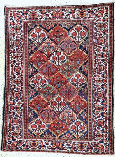 Image Bachtiar alt, Persien, Anfang 20.Jhd, Wolleauf Baumwolle, ca. 200 x 155 cm, EHZ: 3 ...
