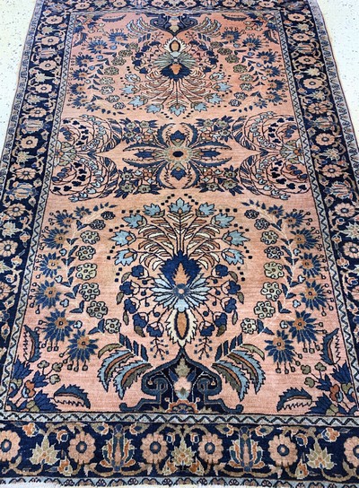27137676d - Us Re-Import Sarogh antik, Persien, um 1900, Wolle auf Baumwolle, ca. 190 x 130 cm, ...