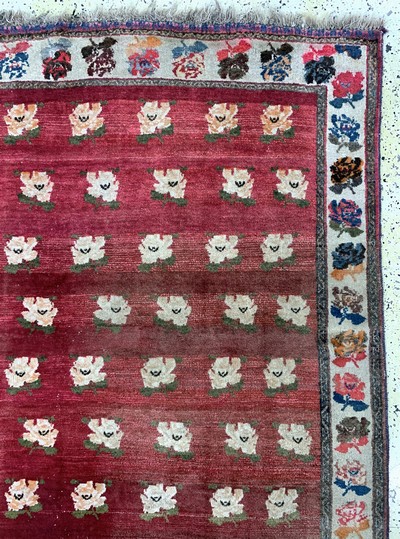 27137691c - Ghaschgai alt, Persien, Mitte 20.Jhd, Wolleauf Wolle, ca. 265 x 177 cm, verblasst, EHZ: ...