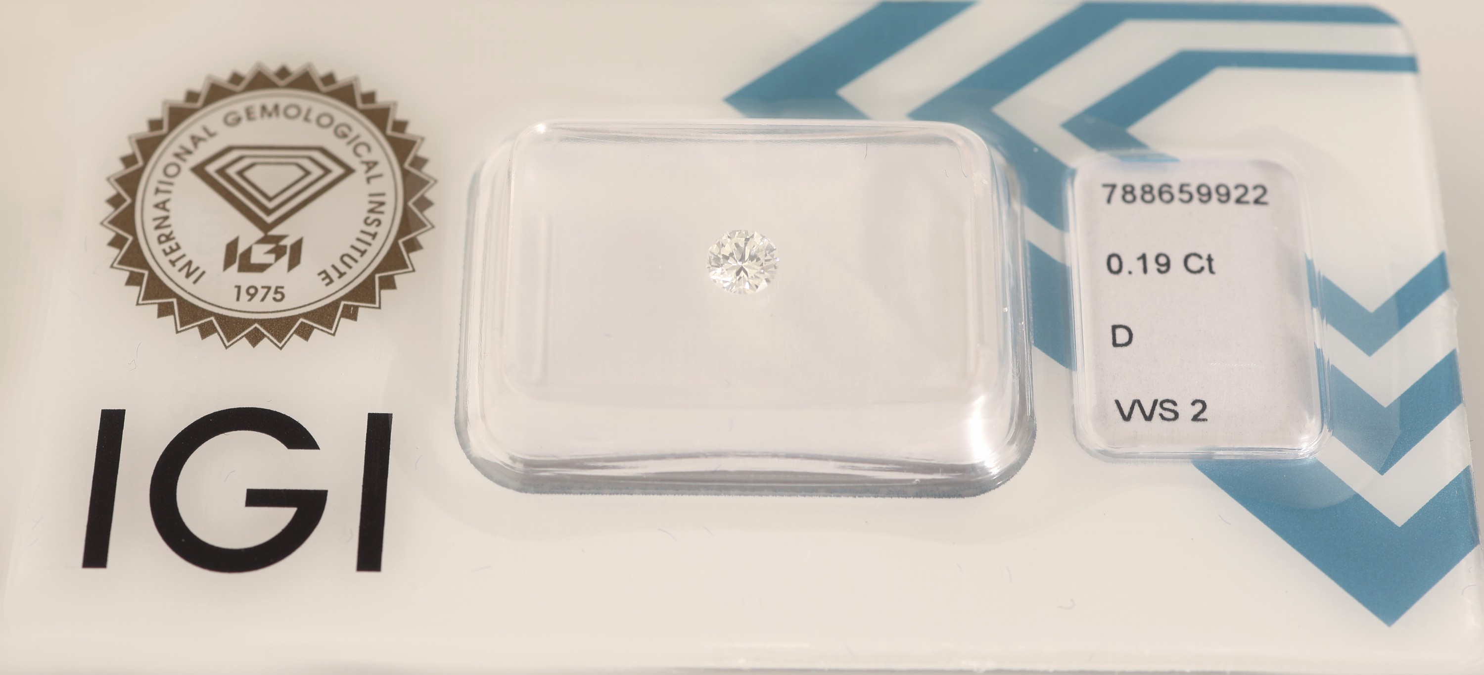Image 27137815 - Loser Brillant, 0.19 ct hochfeines Weiß (D)/vvs2, eingeschweißt, IGI-Expertise anbei ...