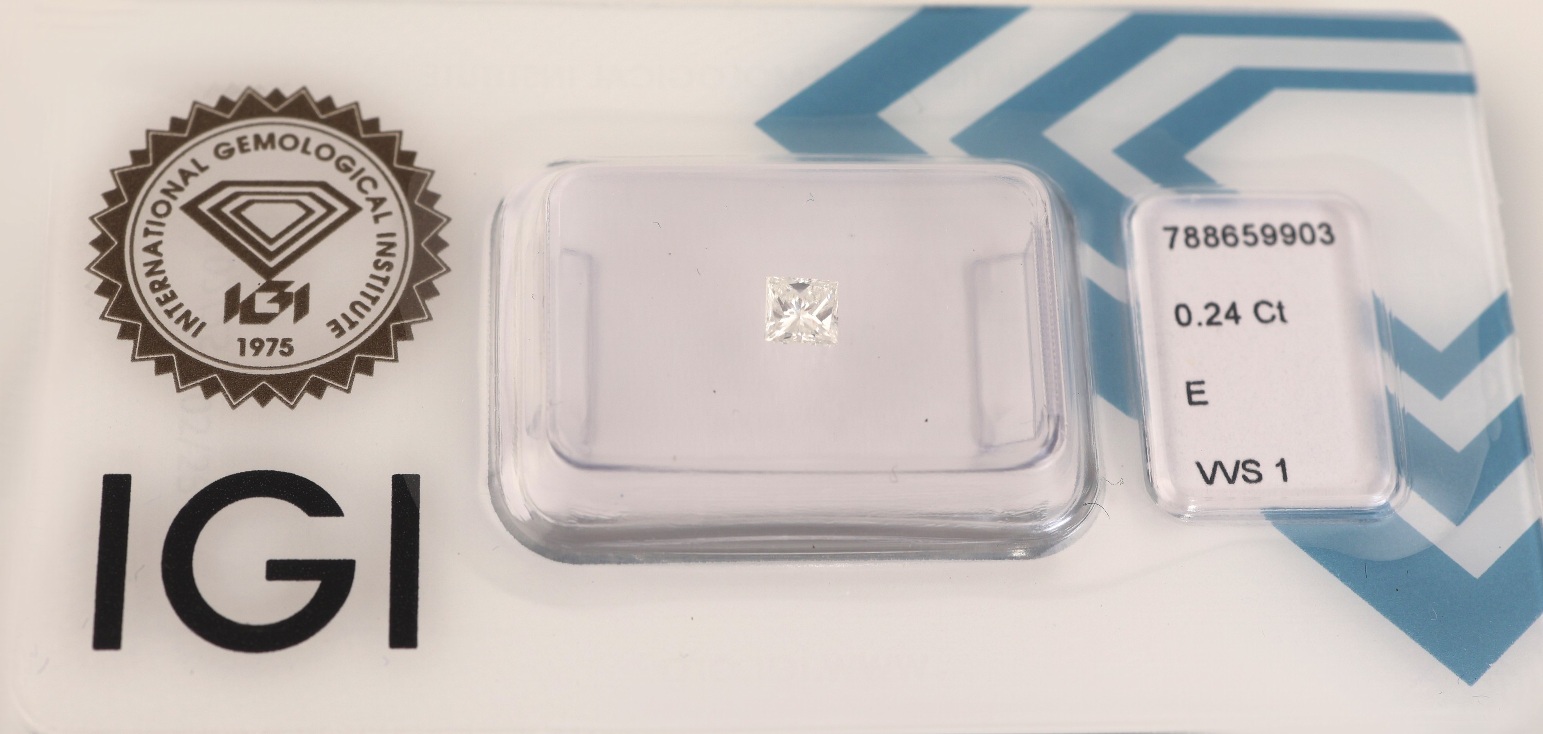 Image 27137816 - Loser Diamant, 0.24 ct hochfeines Weiß(E)/vvs1, Princess Cut, eingeschweißt, ...