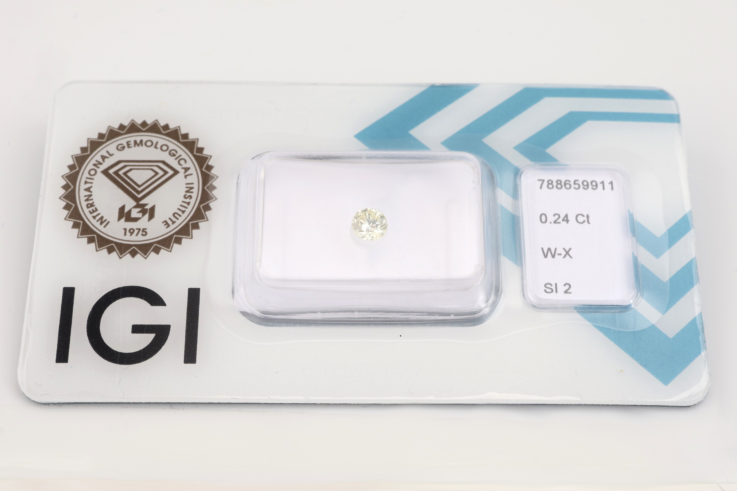 Image 27137822 - Loser Brillant, 0.24 ct Getönt(W-X)/si2, eingeschweißt, IGI-Expertise anbei ...