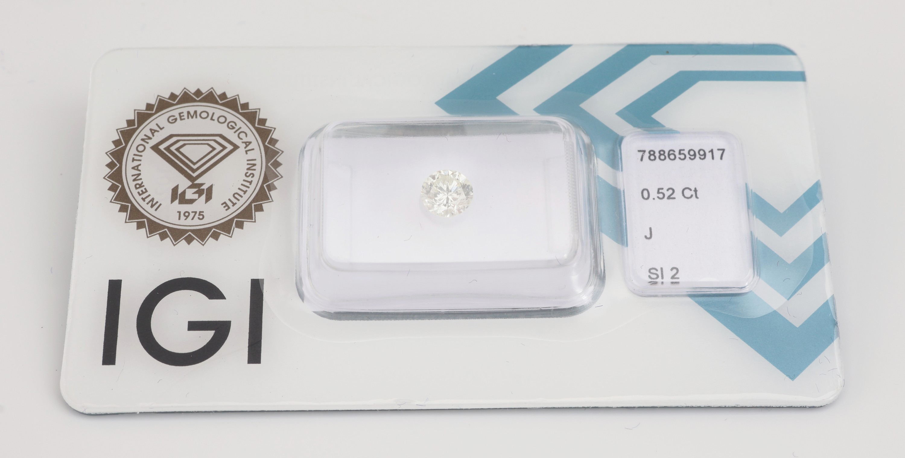 Image 27137827 - Loser Brillant, 0.52 ct l.get.Weiß(J)/si2, eingeschweißt, IGI-Expertise anbei ...