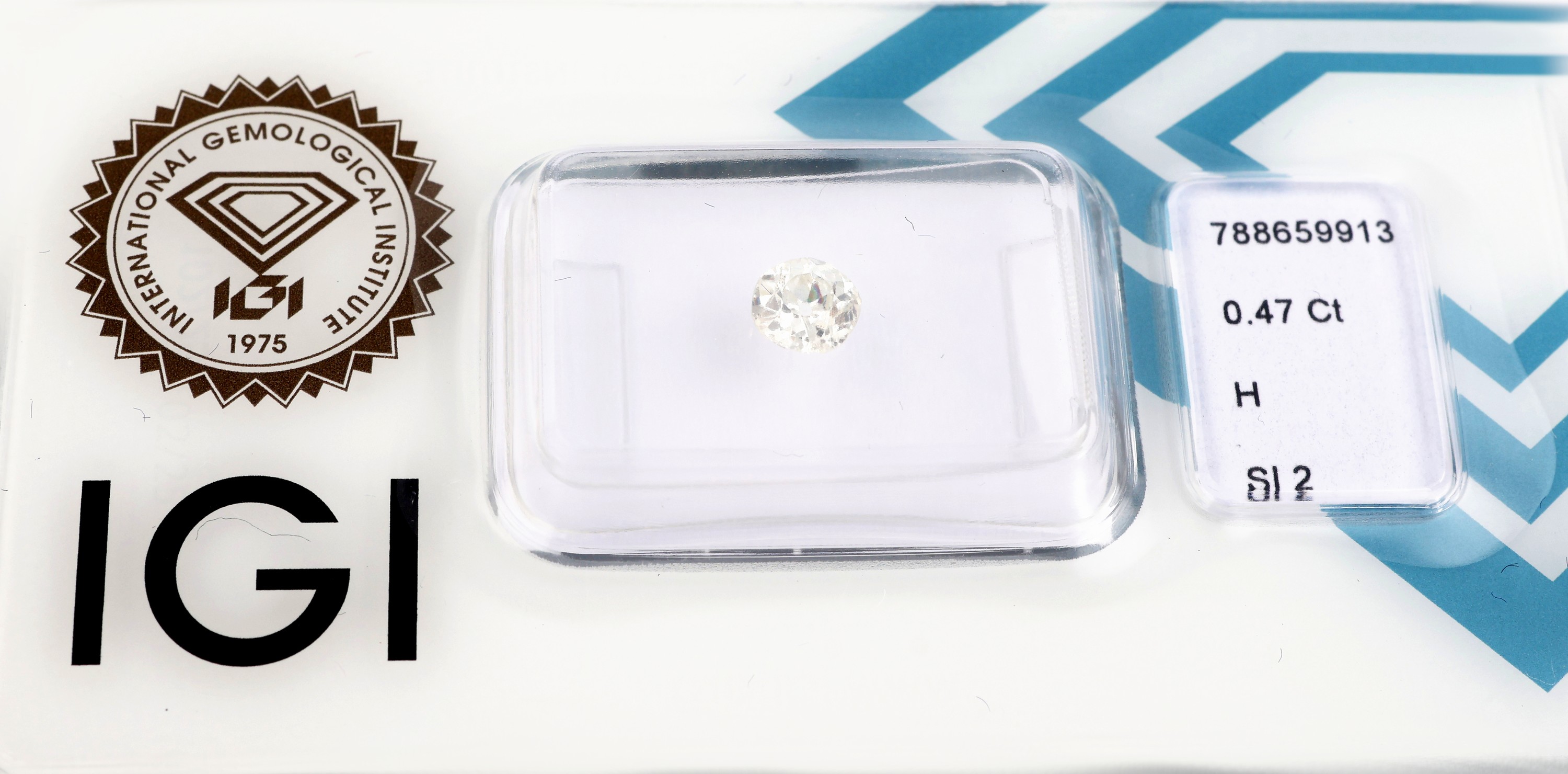 Image 27137833 - Loser Brillant, 0.47 ct Weiß(H)/si2, eingeschweißt, IGI-Expertise anbei Schätzpreis: ...