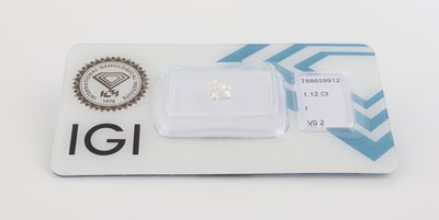 Image Loser Altschliffdiamant, 1.12 ct l.get.Weiß(I)/vs2, Cushion Antique Brilliant, ...