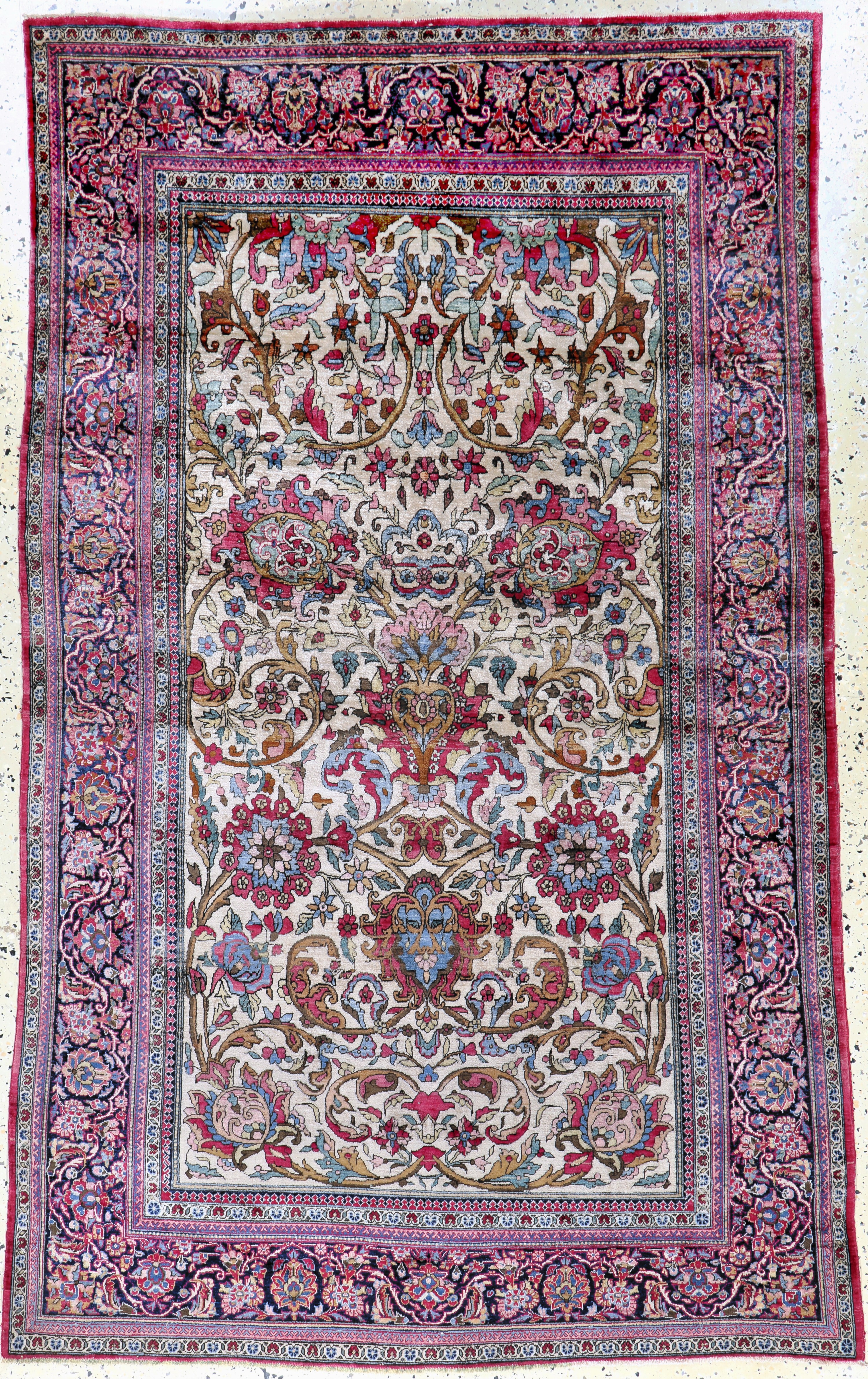 Image 27138257 - Seiden Keschan antik, Persien, 19.Jhd, reine Naturseide, ca. 200 x 130 cm, ...