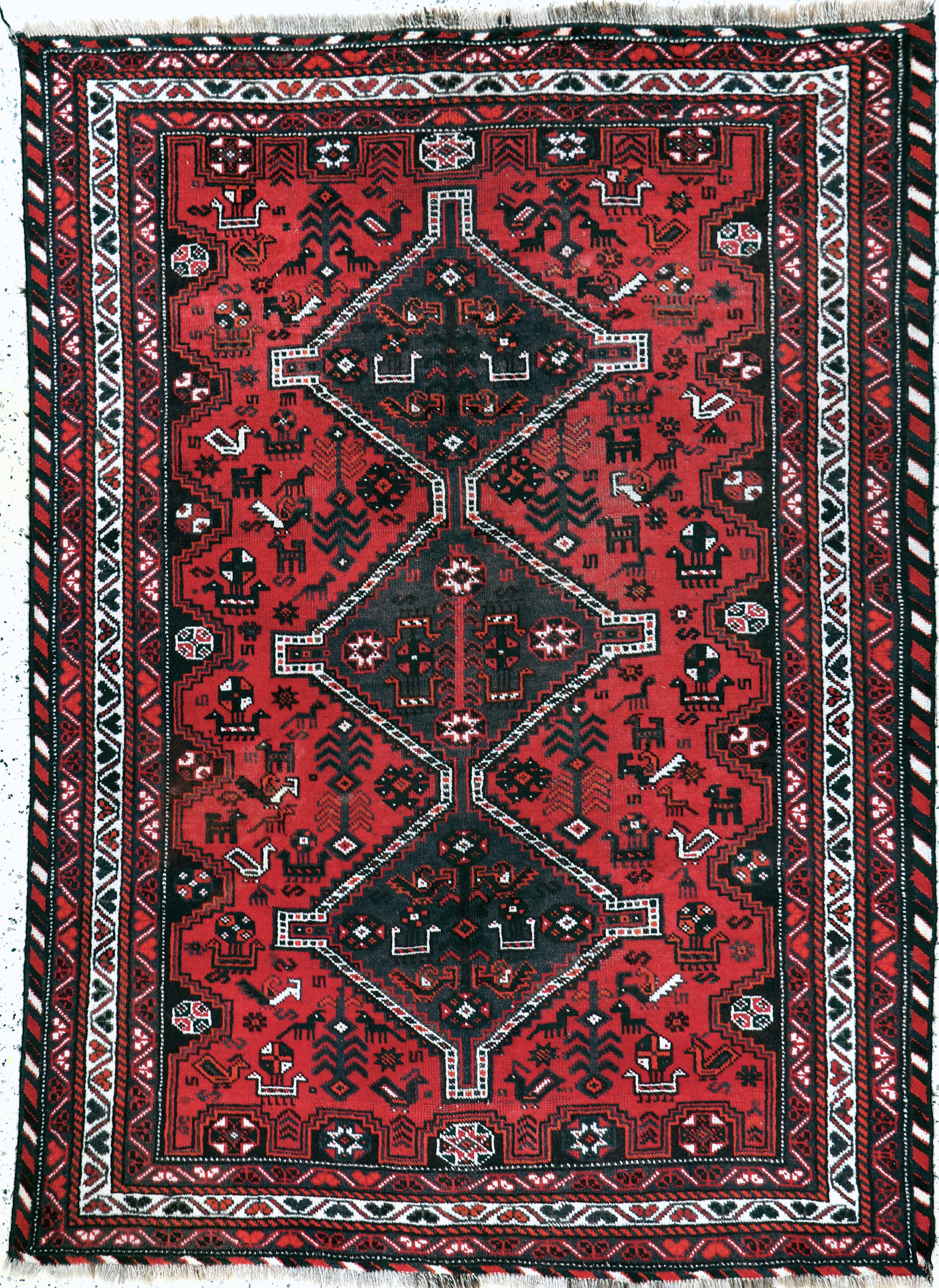 Image 27138261 - Schiraz old, Persia, mid-20th century, wool onwool, approx. 210 x 155 cm, condition: 2-3. ...