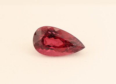 Image Loser Rubellit, ca. 10.46 ct, facett. Tropfen,ca. 18.31 x 10.16 x 8.99 mm, Herkunft ...