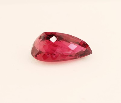 27138246a - Loser Rubellit, ca. 10.46 ct, facett. Tropfen,ca. 18.31 x 10.16 x 8.99 mm, Herkunft ...