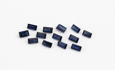 27138247a - Lot 13 lose Saphire, zus. ca. 2.88 ct, Baguettes in versch. Größen, Ausfassware ...