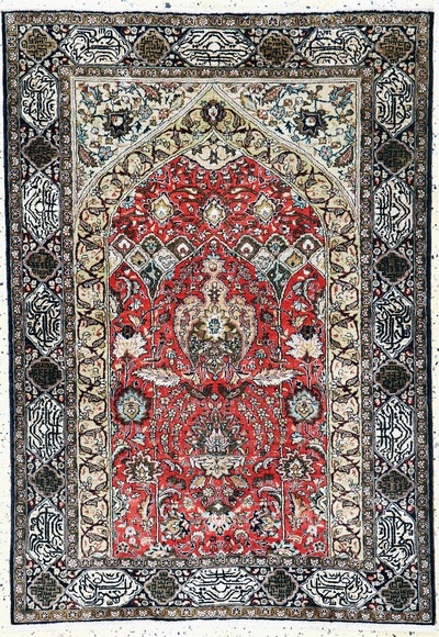 Image Ghom Seide, Persien, Mitte 20.Jhd, reine Naturseide, ca. 153 x 107 cm, EHZ: 2 ...