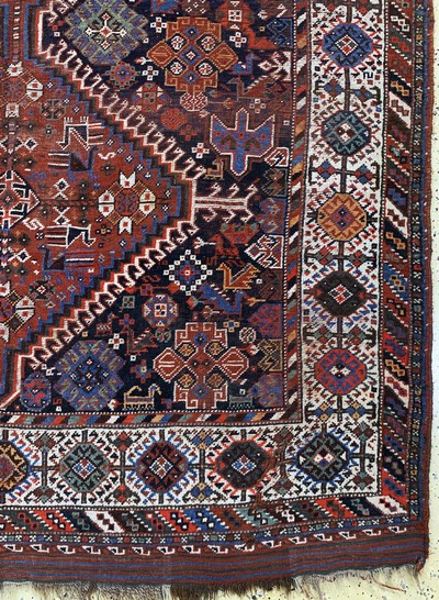27138259a - Khamseh antik, Persien, 19.Jhd, Wolle auf Wolle, ca. 280 x 175 cm, EHZ: 3 Schätzpreis: ...