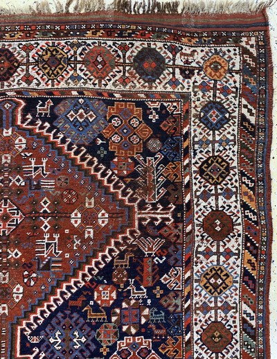 27138259f - Khamseh antik, Persien, 19.Jhd, Wolle auf Wolle, ca. 280 x 175 cm, EHZ: 3 Schätzpreis: ...