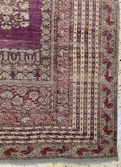 27138263a - Giordes antik, Türkei, Anfang 19.Jhd, Wolleauf Wolle, ca. 220 x 150 cm, EHZ: 3 ...