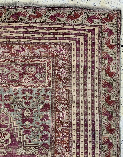 27138263e - Giordes antik, Türkei, Anfang 19.Jhd, Wolleauf Wolle, ca. 220 x 150 cm, EHZ: 3 ...