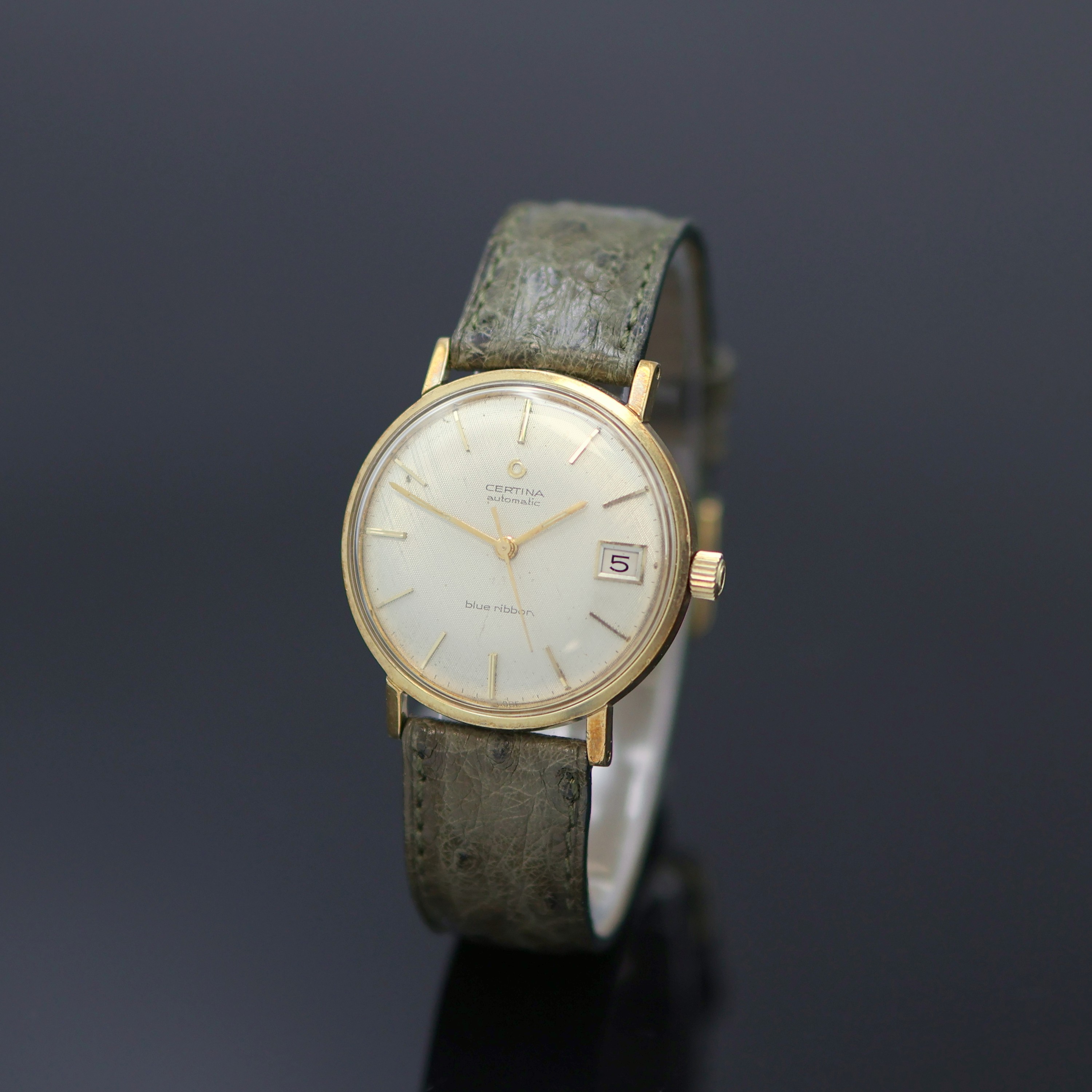 Image 27138493 - CERTINA Blue Ribbon Herrenarmbanduhr in GG 585/000, Schweiz um 1965, Automatik, 2-tlg. ...