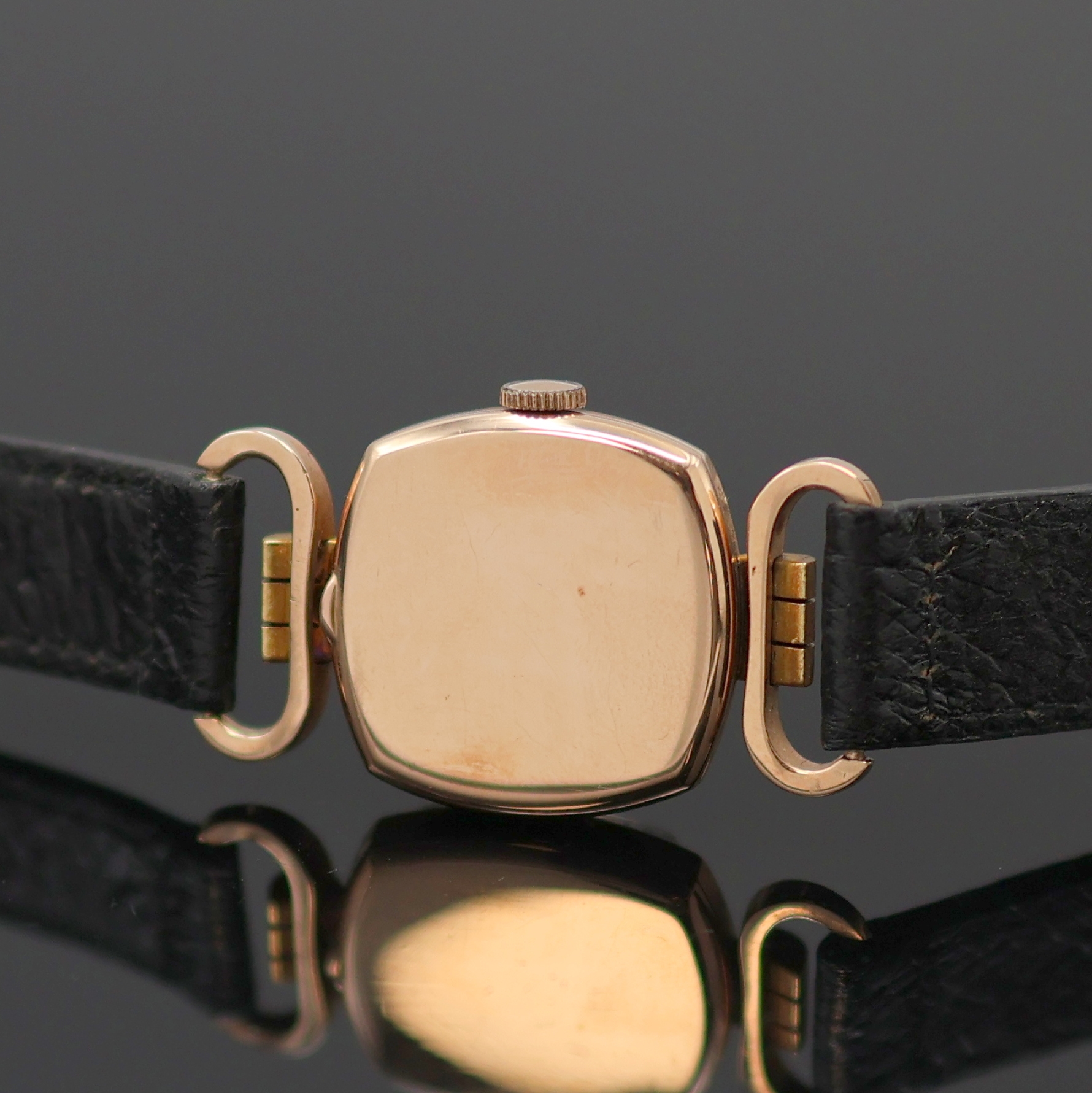 Detail c: VACHERON & CONSTANTIN ausgefallene und seltene Damenarmbanduhr in RG/GG 585/000, Schweiz/ USA um 1945, Handaufzug, kissenförm. Geh. m. bewegl. ...