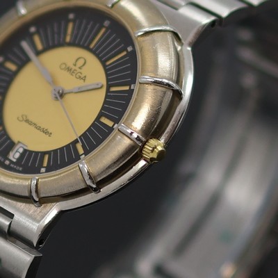27138495b - OMEGA Seamaster Dynamic in Stahl/Stahlband, Schweiz um 1985, quartz, Pult-förm. Geh. m. ...