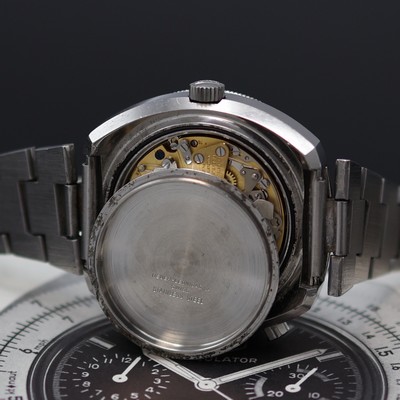 27138496g - HEUER Calculator Referenz 110.633 in Stahl an original Stahlband, Schweiz um 1975, ...