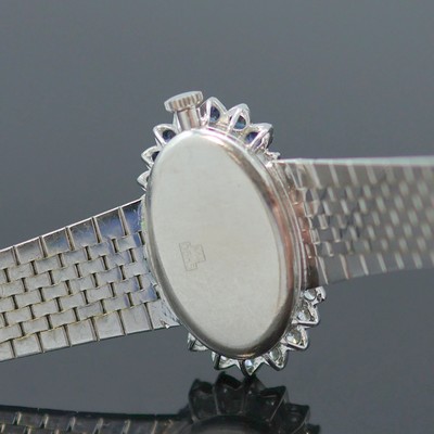 27138499d - LIVANO ausgefallene, mit Diamanten und Saphiren besetzte Damenarmbanduhr in WG 585/000, ...