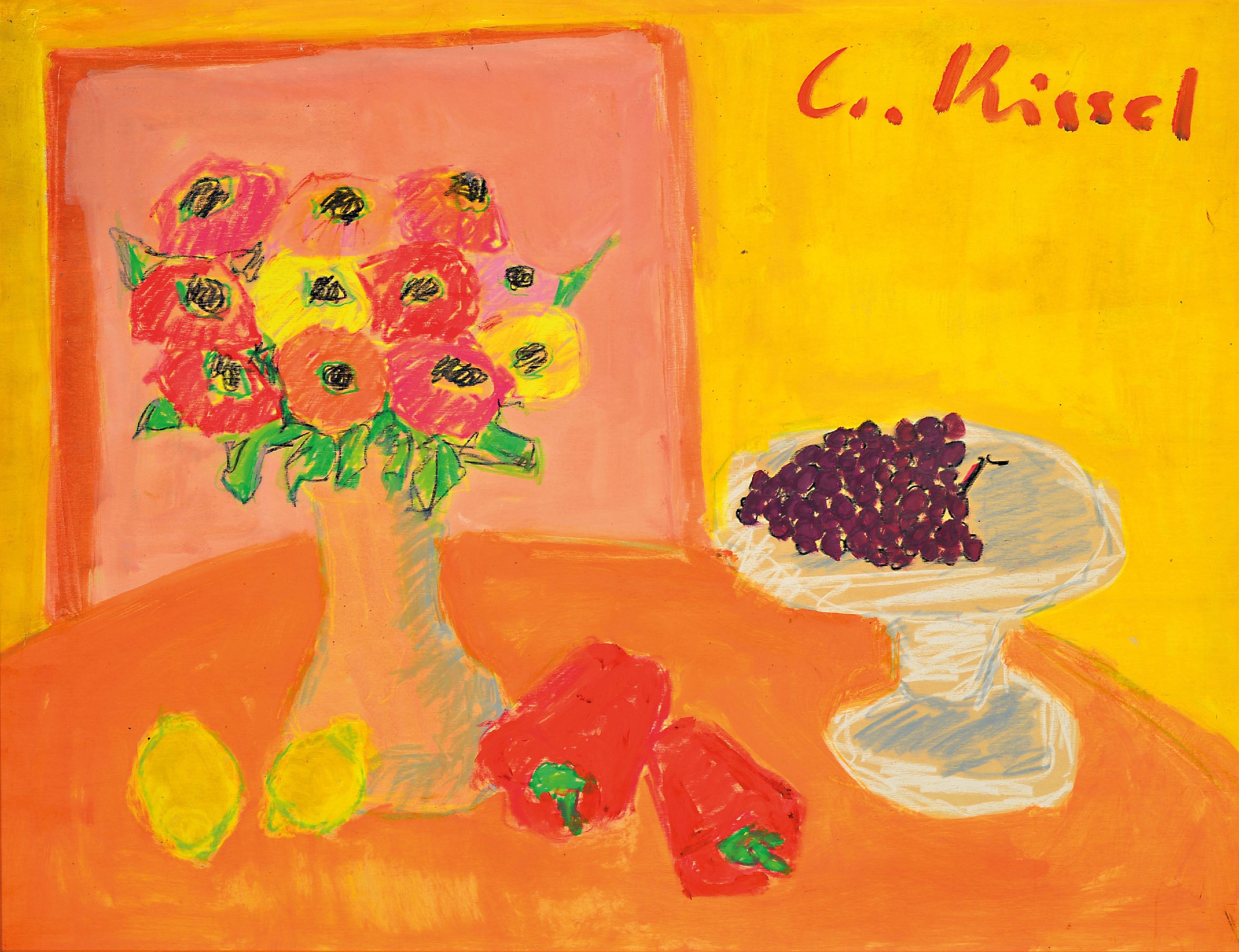 Image 27138530 - Gernot Kissel, 1939 Worms-2008, Stillleben, Mischtechnik/Acryl auf Platte, signiert, ...