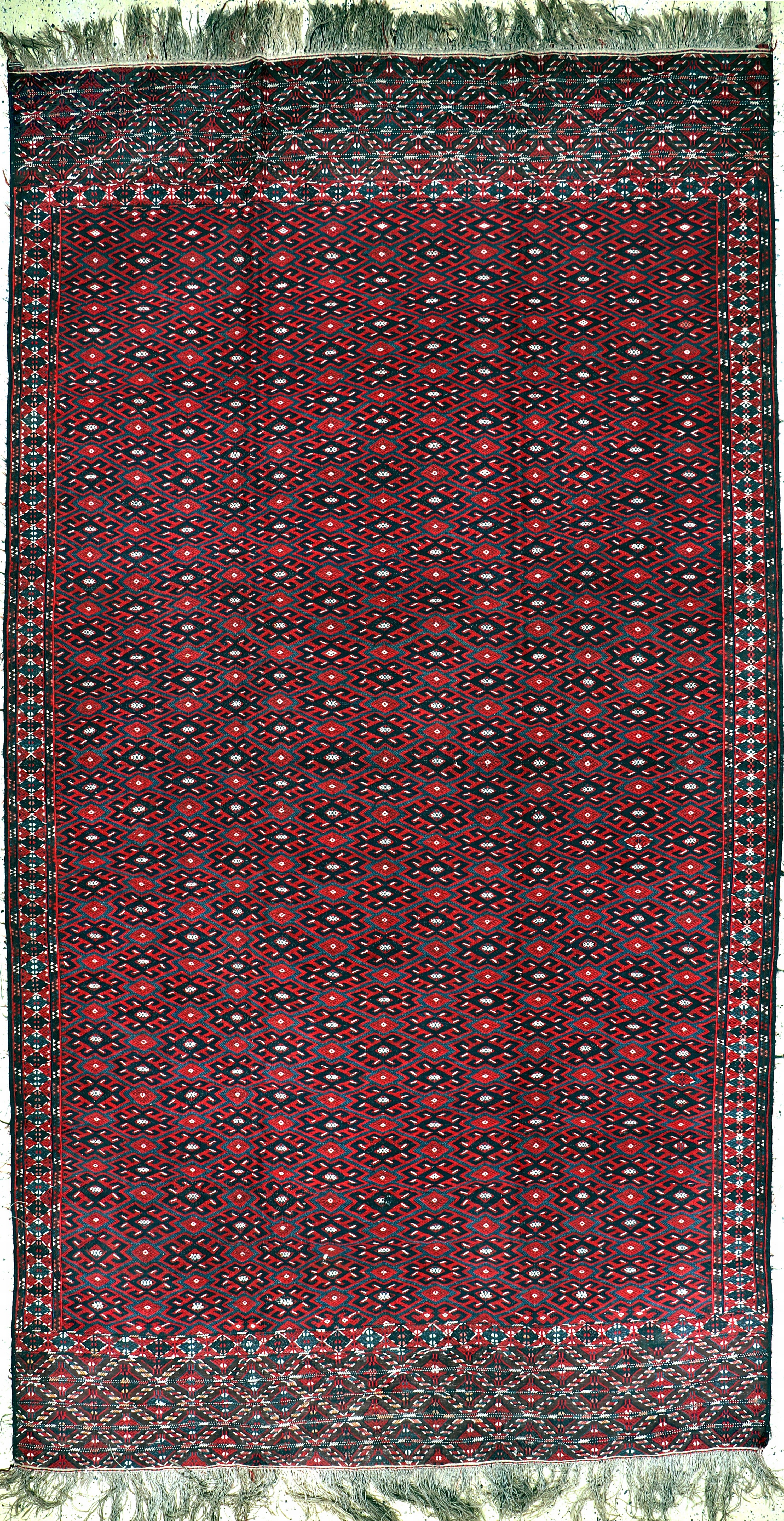 Image 27138545 - Sumakh flachgewebt, Turkmenistan, um 1900, Wolle auf Wolle, ca. 400 x 216 cm, EHZ: 2 ...
