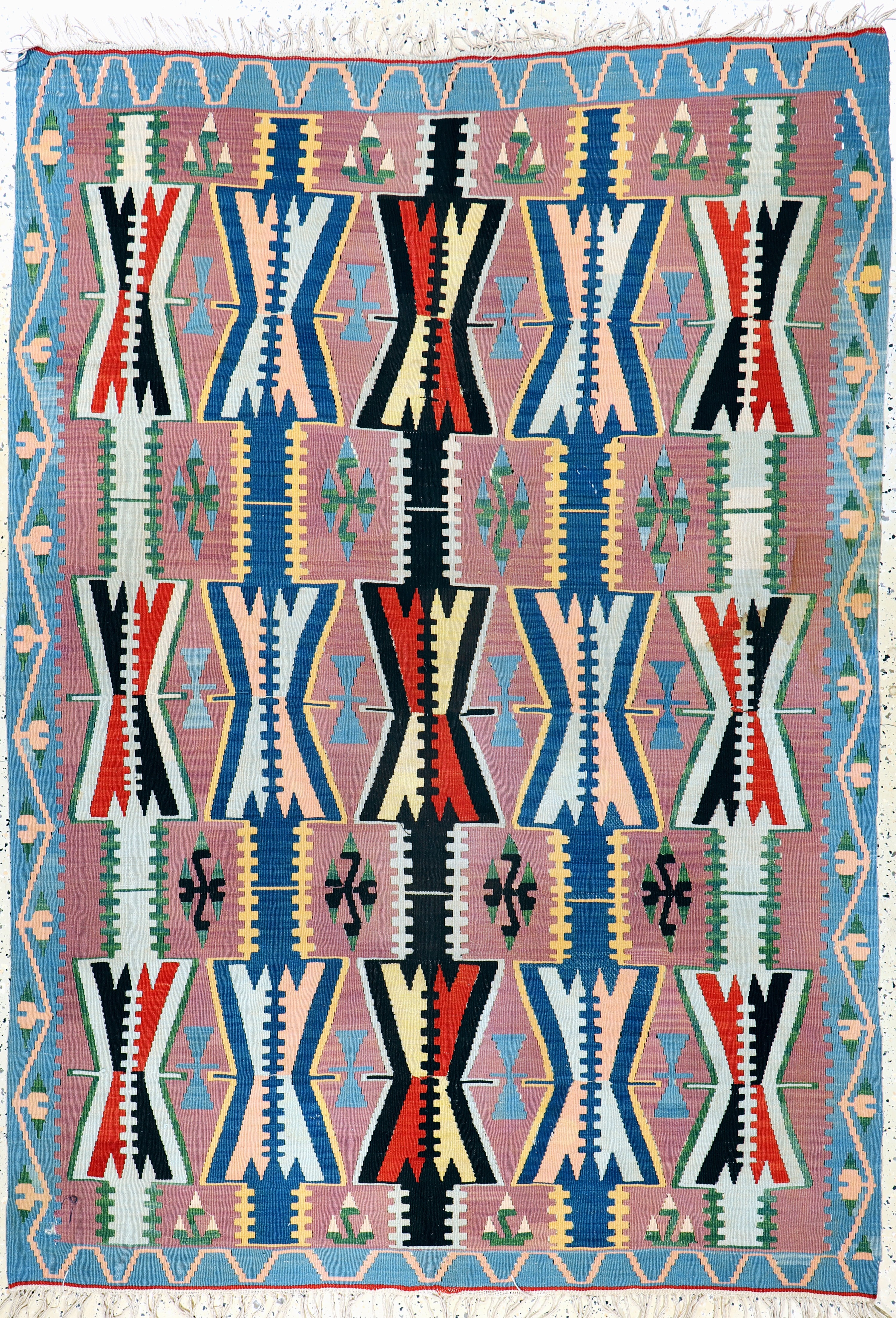 Image 27138585 - Kars Kelim, Türkei, Mitte 20.Jhd, Wolle aufWolle, ca. 222 x 156 cm, ...