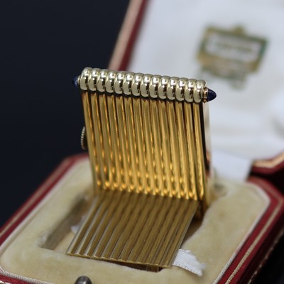 27138500c - CARTIER seltenes Reiseührchen in GG 750/000 mit original Etui, Schweiz / London lt. ...