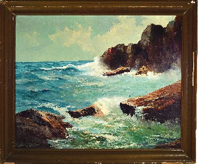 27138536k - Prof. Georg Arnold-Graboné, 1896 München-1982 Starnberg, Meeresbrandung an ...
