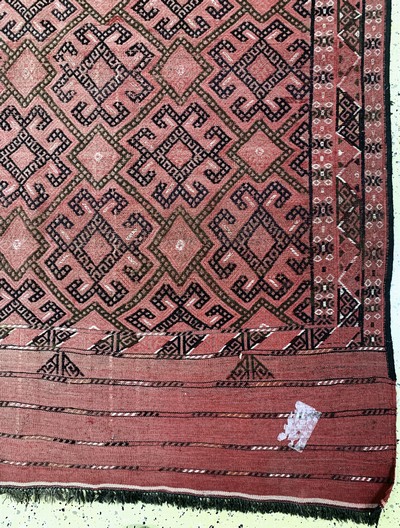27138544a - Sumakh flachgewebt, Turkmenistan, Anfang 20.Jhd, Wolle auf Wolle, ca. 323 x 200 cm, ...