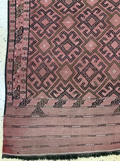 27138544b - Sumakh flachgewebt, Turkmenistan, Anfang 20.Jhd, Wolle auf Wolle, ca. 323 x 200 cm, ...