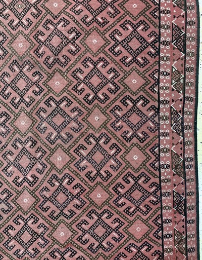 27138544d - Sumakh flachgewebt, Turkmenistan, Anfang 20.Jhd, Wolle auf Wolle, ca. 323 x 200 cm, ...
