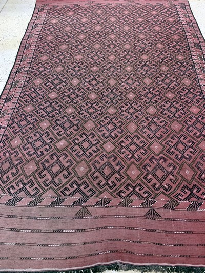 27138544g - Sumakh flachgewebt, Turkmenistan, Anfang 20.Jhd, Wolle auf Wolle, ca. 323 x 200 cm, ...