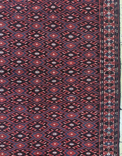 27138545d - Sumakh flachgewebt, Turkmenistan, um 1900, Wolle auf Wolle, ca. 400 x 216 cm, EHZ: 2 ...