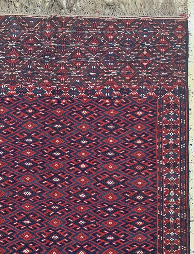 27138545f - Sumakh flachgewebt, Turkmenistan, um 1900, Wolle auf Wolle, ca. 400 x 216 cm, EHZ: 2 ...