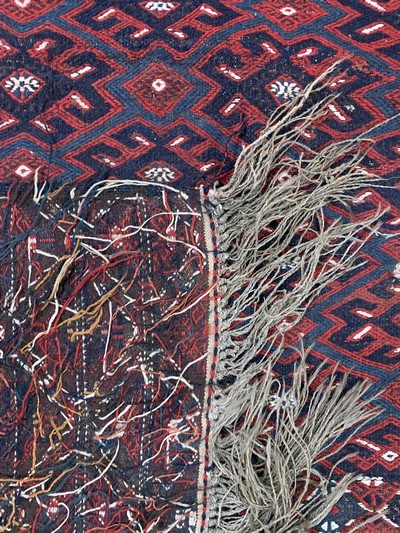 27138545i - Sumakh flachgewebt, Turkmenistan, um 1900, Wolle auf Wolle, ca. 400 x 216 cm, EHZ: 2 ...
