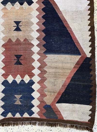 27138551a - Tadschiken Kelim antik, Tadschikestan, um 1900, Wolle auf Wolle, ca. 330 x 185 cm, EHZ: ...