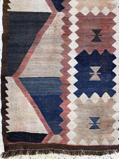 27138551b - Tadschiken Kelim antik, Tadschikestan, um 1900, Wolle auf Wolle, ca. 330 x 185 cm, EHZ: ...