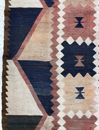 27138551c - Tadschiken Kelim antik, Tadschikestan, um 1900, Wolle auf Wolle, ca. 330 x 185 cm, EHZ: ...