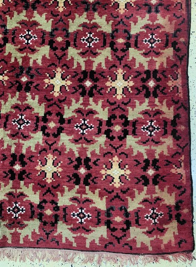 27138571a - Karabagh-Kazak antik, Kaukasus, 19.Jhd, Wolle auf Wolle, ca. 242 x 177 cm, EHZ: 2-3 ...