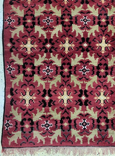 27138571b - Karabagh-Kazak antik, Kaukasus, 19.Jhd, Wolle auf Wolle, ca. 242 x 177 cm, EHZ: 2-3 ...