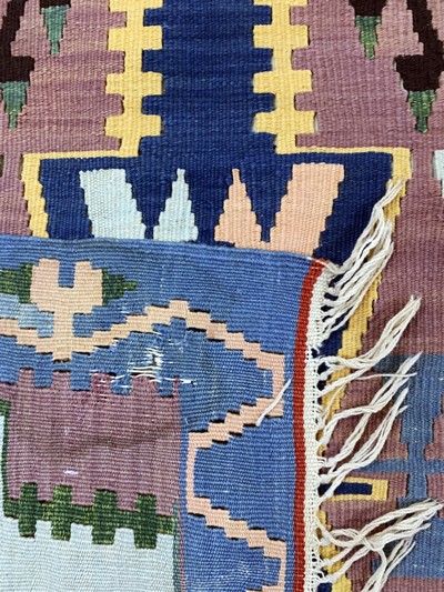 27138585f - Kars Kelim, Türkei, Mitte 20.Jhd, Wolle aufWolle, ca. 222 x 156 cm, ...